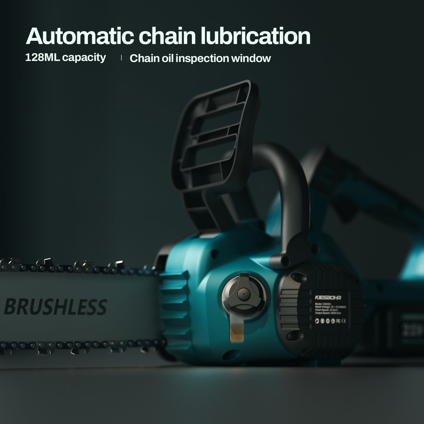 KIESBOHR CSX001 30cm brushless cordless chainsaw with automatic chain lubrication - My Store