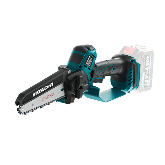 KIESBOHR 15cm cordless pruning saw CSE002 compatible with Makita 18V battery, brushless mini cordless chainsaw, automatic chain lubrication