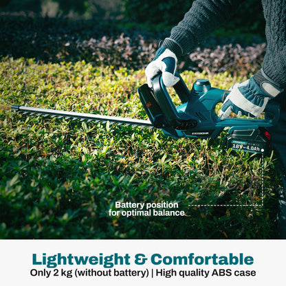 Battery position for optimal balance, Lightweight & Comfortable, Only 2 kg (without battery) | High quality ABS case.
