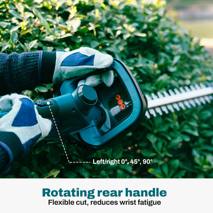 Rotating rear handle, Left/right 0°, 45°, 90°,Flexible cut, reduces wrist fatigue.