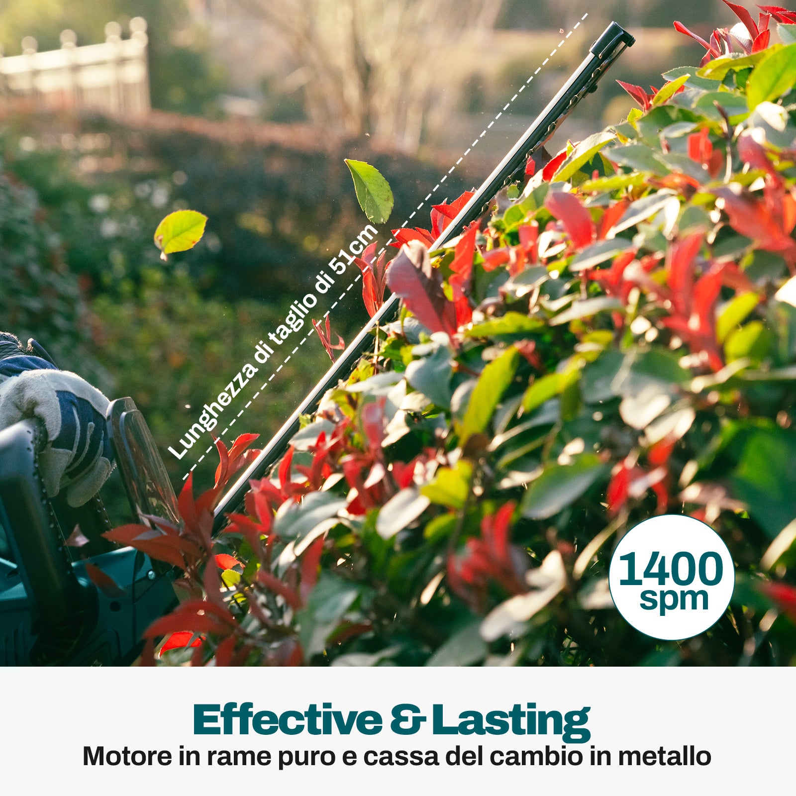 Effective & Lasting, Pure copper motor and metal gear case.